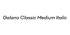 Galano Classic Medium Italic Font