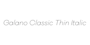 Galano Classic Thin Italic Font