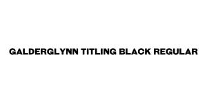 Galderglynn Titling Black Regular Font