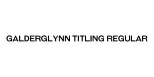 Galderglynn Titling Regular Font