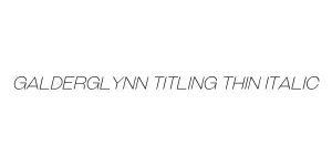 Galderglynn Titling Thin Italic Font
