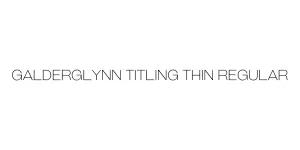 Galderglynn Titling Thin Regular Font