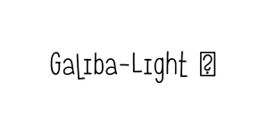 Galiba-Light ☞ Font