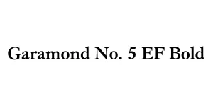 Garamond No. 5 EF Bold Font
