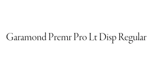 Garamond Premr Pro Lt Disp Regular Font