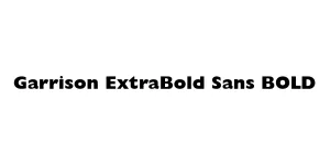 Garrison ExtraBold Sans BOLD Font