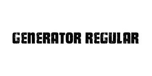 GENERATOR Regular Font