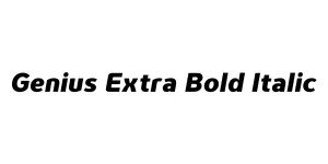 Genius Extra Bold Italic Font