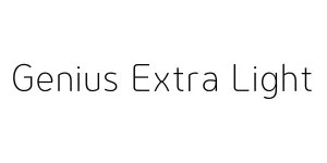 Genius Extra Light Font