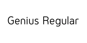 Genius Regular Font
