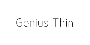 Genius Thin Font