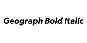 Geograph Bold Italic Font