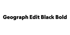 Geograph Edit Black Bold Font