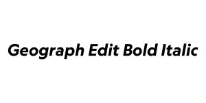 Geograph Edit Bold Italic Font