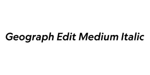 Geograph Edit Medium Italic Font