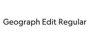 Geograph Edit Regular Font