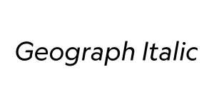 Geograph Italic Font