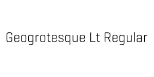 Geogrotesque Lt Regular Font