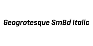 Geogrotesque SmBd Italic Font