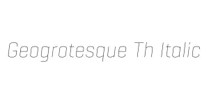 Geogrotesque Th Italic Font