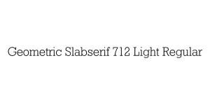 Geometric Slabserif 712 Light Regular Font