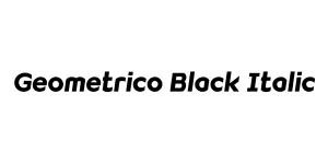 Geometrico Black Italic Font