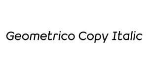 Geometrico Copy Italic Font