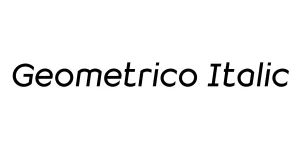 Geometrico Italic Font