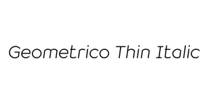 Geometrico Thin Italic Font