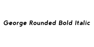 George Rounded Bold Italic Font