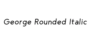 George Rounded Italic Font