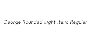 George Rounded Light Italic Regular Font