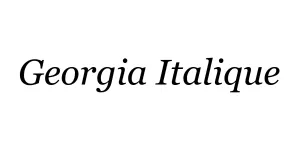 Georgia Italique Font