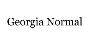 Georgia Normal Font