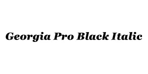 Georgia Pro Black Italic Font