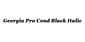 Georgia Pro Cond Black Italic Font