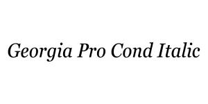 Georgia Pro Cond Italic Font