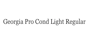Georgia Pro Cond Light Regular Font