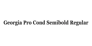Georgia Pro Cond Semibold Regular Font
