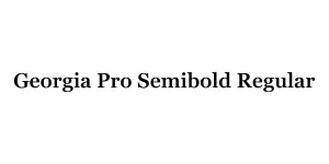 Georgia Pro Semibold Regular Font