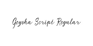 Geysha Script Regular Font
