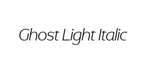 Ghost Light Italic Font