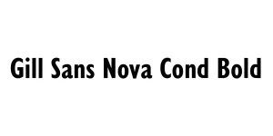 Gill Sans Nova Cond Bold Font
