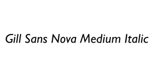 Gill Sans Nova Medium Italic Font