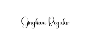 Gingham Regular Font
