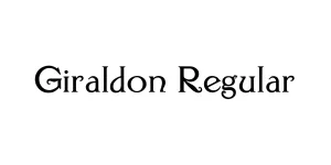 Giraldon Regular Font