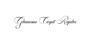 Glamorous Carpet Regular Font