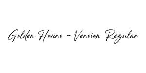 Golden Hours - Version Regular Font