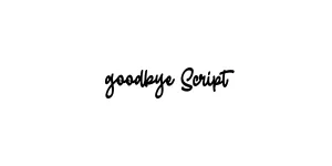 goodbye Script Font