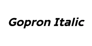 Gopron Italic Font